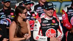 Christopher Bell (20) celebrates his victory of the Shriners Childrens 500 with wife Morgan Bell at Phoenix Raceway.