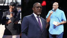 Michael Jordan (L), Dominique Wilkins (C) and Charles Barkley (R)