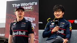 Max Verstappen(L), Yuki Tsunoda(R)