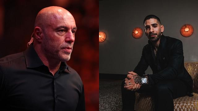 Joe Rogan (L), Ilia Topuria (R)