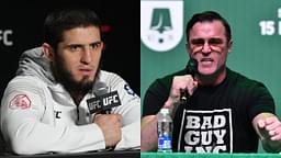 Islam Makhachev (L) and Chael Sonnen (R)