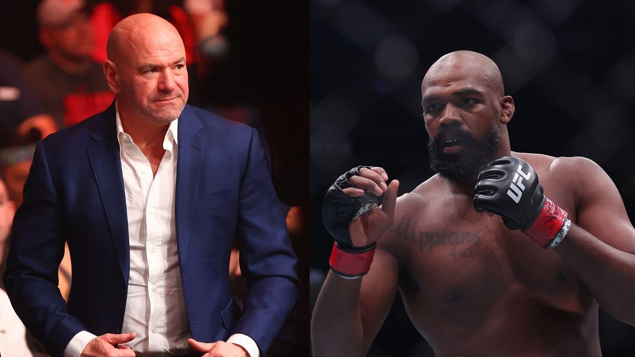 Dana White (L), Jon Jones (R)
