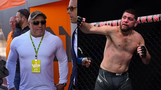 Joe Rogan (L), Nick Diaz (R)