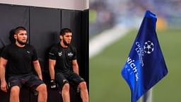 Khabib Nurmagomedov, Islam Makhachev (L), PSG Champions League (R)