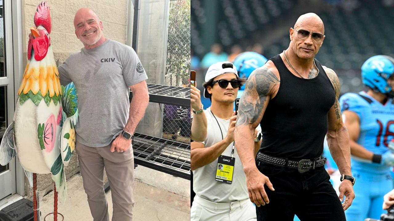 Bas Rutten (L), Dwayne Johnson (R)