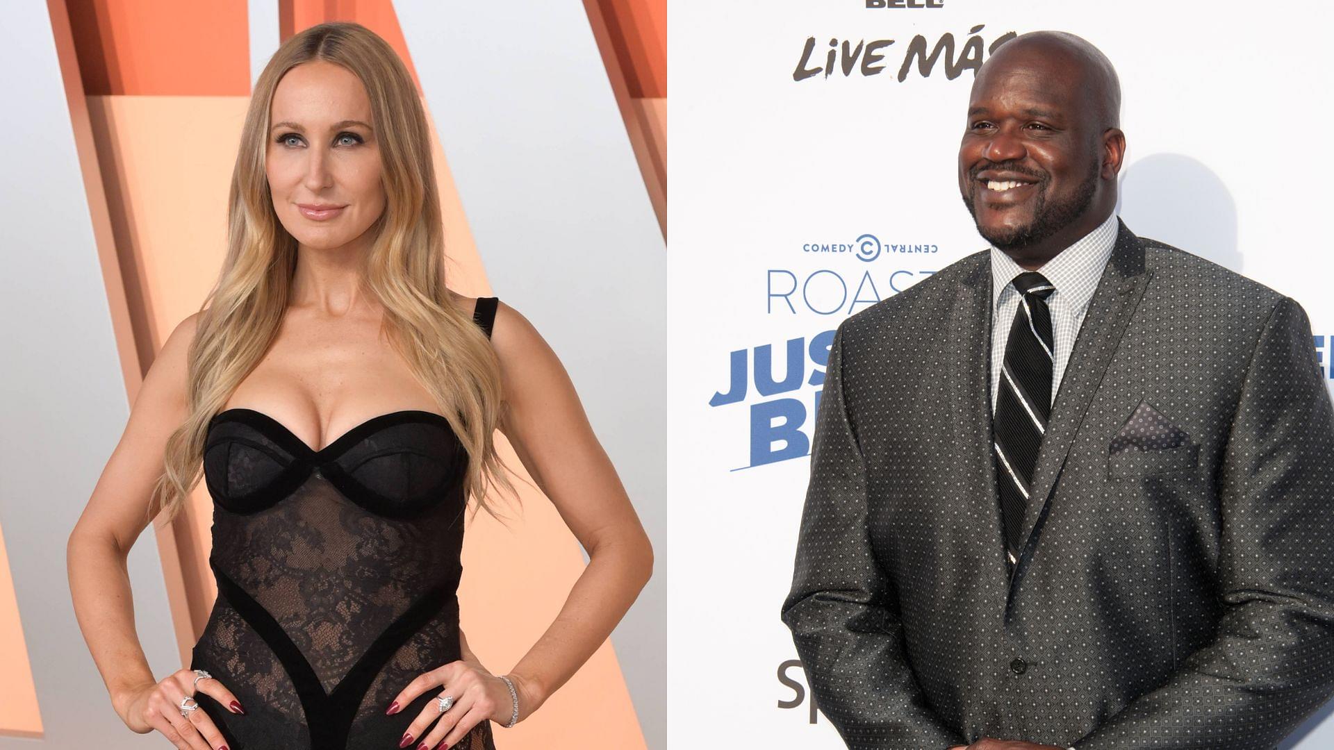 Nikki Glaser (L) and Shaquille O'Neal (R)