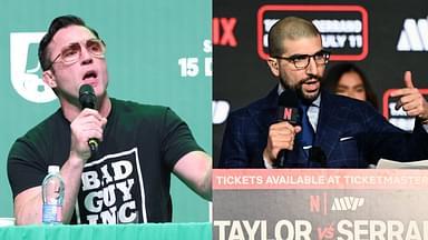 Chael Sonnen (L), Ariel Helwani (R)