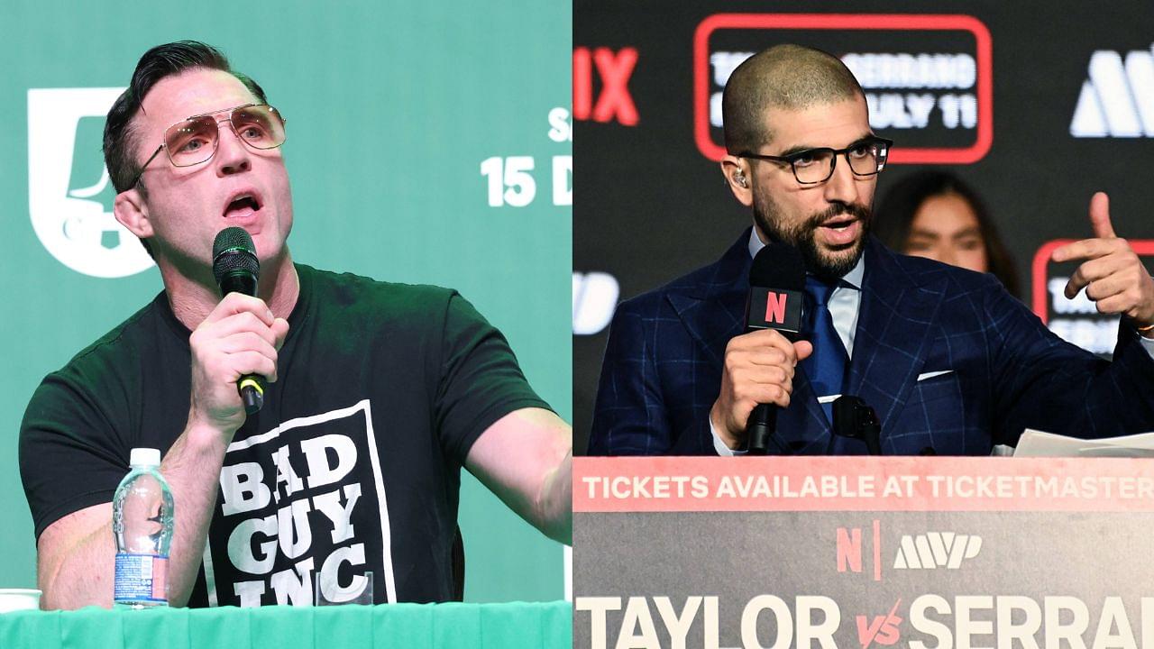 Chael Sonnen (L), Ariel Helwani (R)