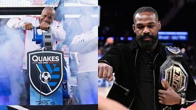 Daniel Cormier (L), Jon Jones (R)