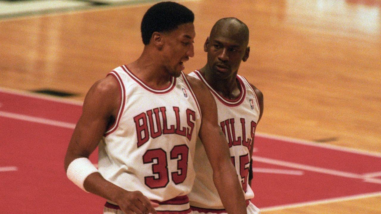 Scottie Pippen and Michael Jordan.