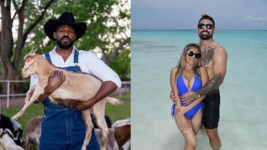 Jon Jones (L), Mike Perry (R)