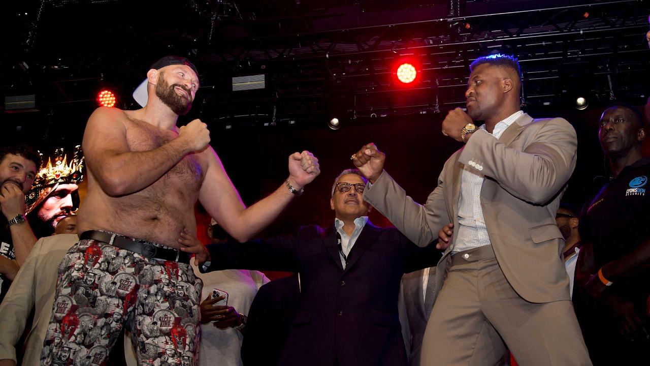 Tyson Fury vs Francis Ngannou kick off press conference held at Here at Outernet Charing Cross Road London