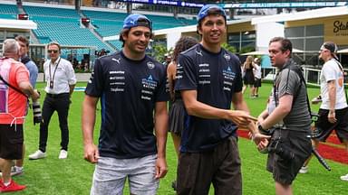 Alexander Albon (Atlassian Williams Racing), Carlos Sainz jr. (Atlassian Williams Racing) im Paddock, Grosser Preis von Miami, Motorsport