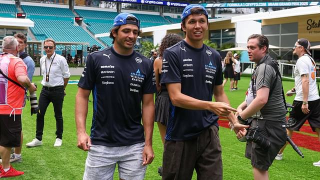 Alexander Albon (Atlassian Williams Racing), Carlos Sainz jr. (Atlassian Williams Racing) im Paddock, Grosser Preis von Miami, Motorsport