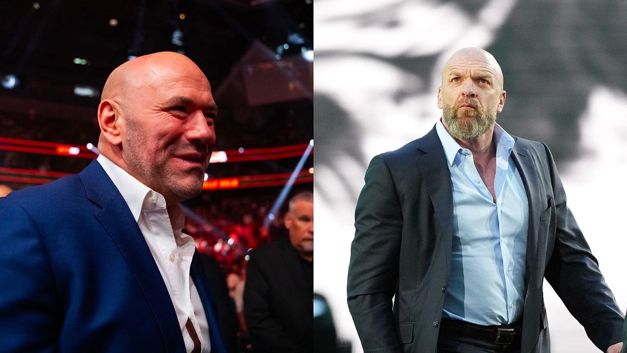 Dana White (L), Triple H (R)