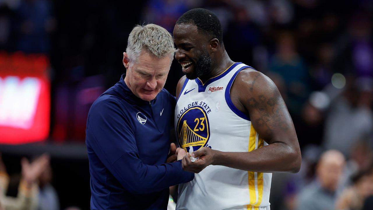 Steve Kerr and Draymond Green, Warriors v Kings