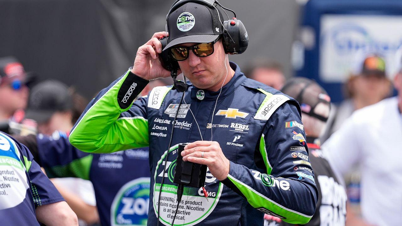 NASCAR Cup Series driver Kyle Busch (8) during qualifying at Charlotte Motor Speedway.