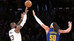 LeBron James shoots 3-pointer