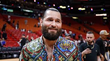 American MMA fighter Jorge Masvidal attends the game between the Miami Heat and the Atlanta Hawks at Miami-Dade Arena.