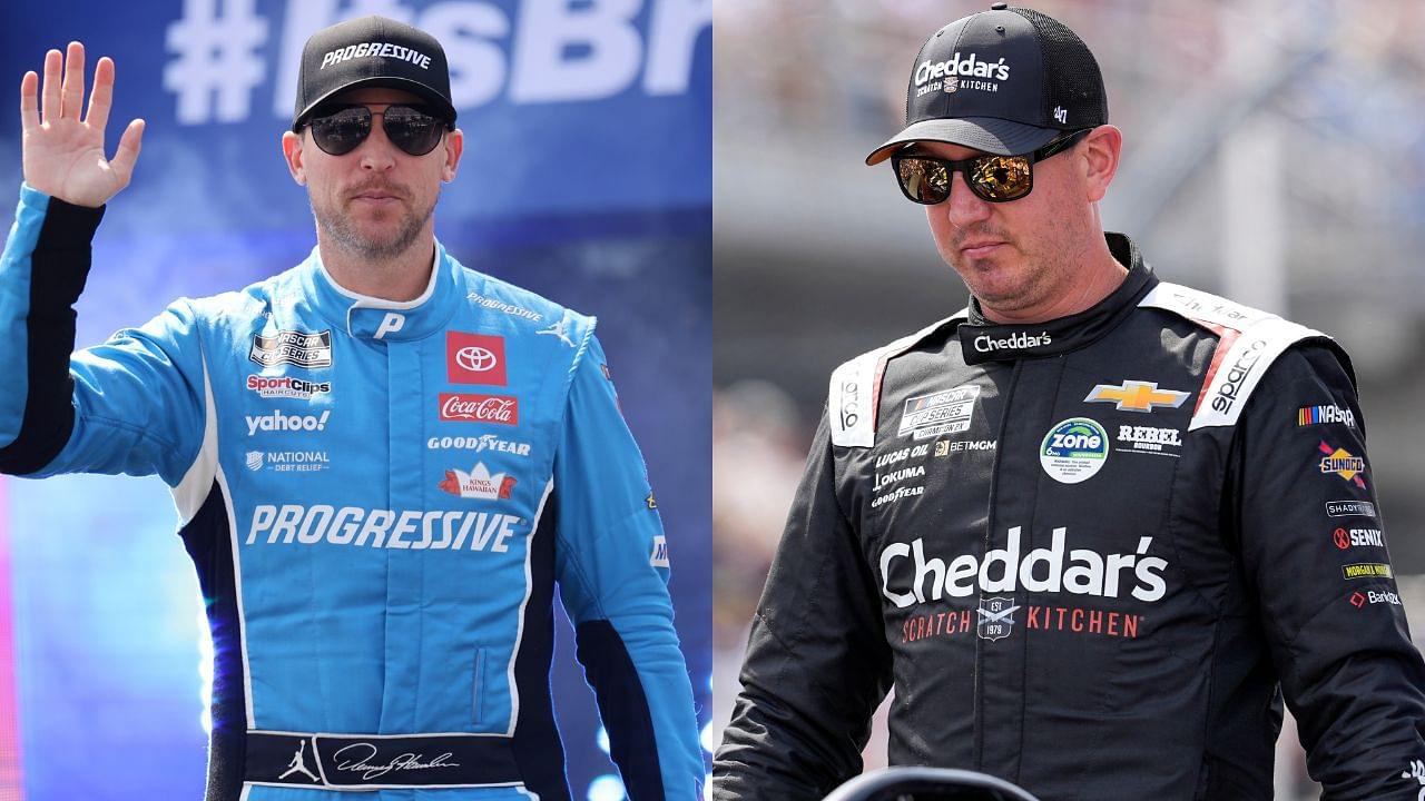 Denny Hamlin and Kyle Busch