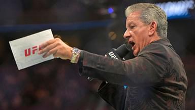 Bruce Buffer during UFC 315 at Bell Centre.