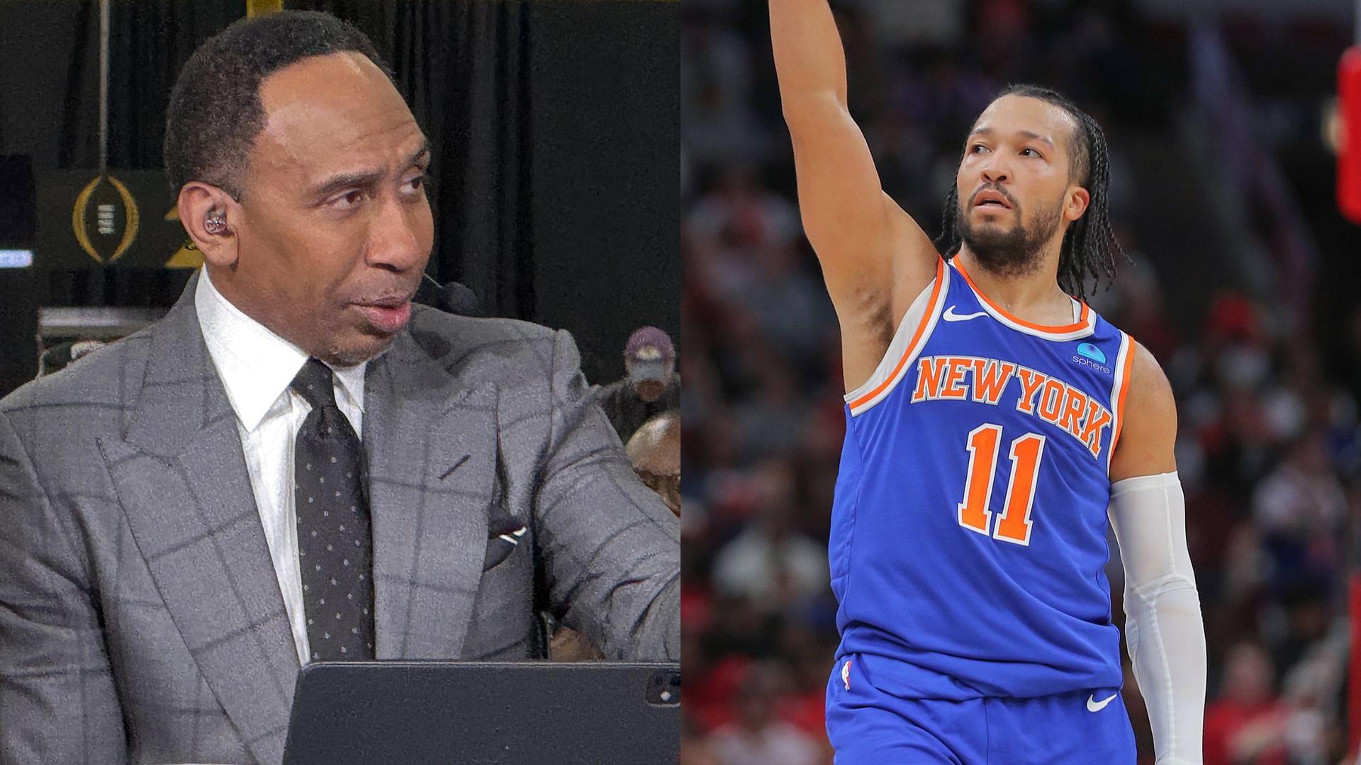 Stephen A. Smith (L) and Jalen Brunson (R)
