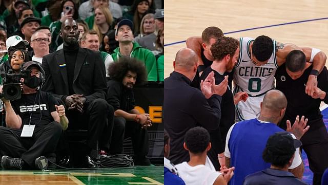 Kevin Garnett (L), Jayson Tatum (R)