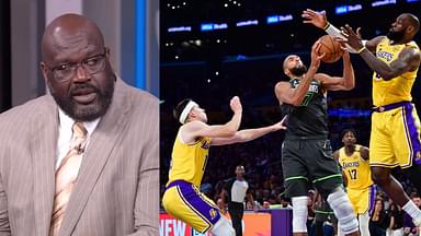Shaquille O'Neal (L), Lakers v Wolves Game 5 (R)