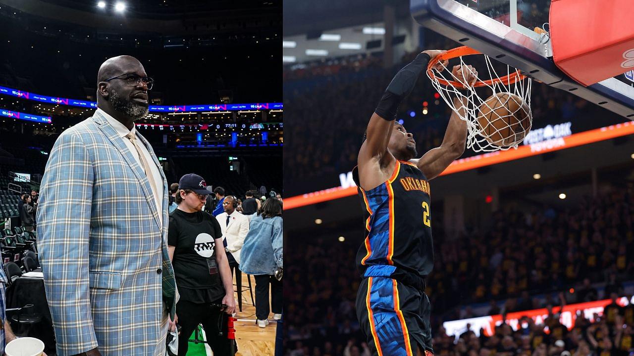 Shaquille O'Neal (L), Shai Gilgeous Alexander (R)