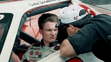 Dale Earnhardt Jr., the 22-year-old race driving son of NASCAR superstar Dale Earnhardt Sr., ahead of the race at Nashville Speedway April 19, 1996. Credit: © Ricky Rogers / The Tennessean via Imagn Content Services, LLC.