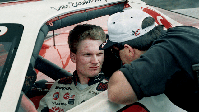 Dale Earnhardt Jr., the 22-year-old race driving son of NASCAR superstar Dale Earnhardt Sr., ahead of the race at Nashville Speedway April 19, 1996. Credit: © Ricky Rogers / The Tennessean via Imagn Content Services, LLC.