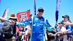 NASCAR Cup Series driver Michael McDowell (71) is introduced before the start of the Wurth 400 race at Texas Motor Speedway.