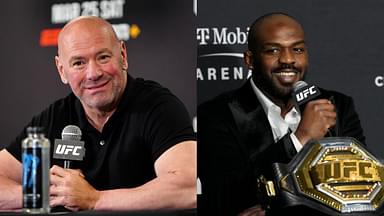 Dana White (L), Jon Jones (R)