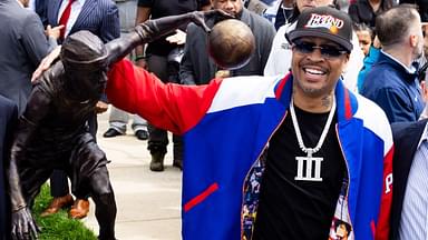 Allen Iverson and his statue