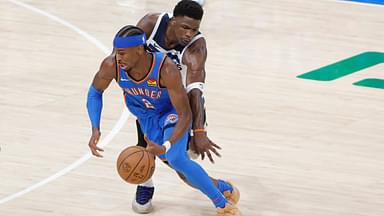 Shai Gilgeous-Alexander and Anthony Edwards, Thunder v Wolves