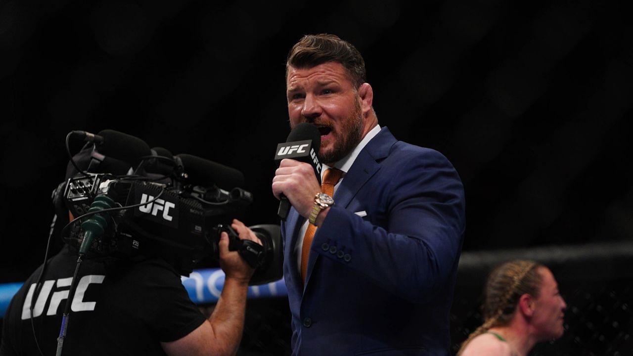 Michael Bisping, UFC commentator and retired mixed martial artist during the UFC Fight Night: Blaydes v Aspinall event