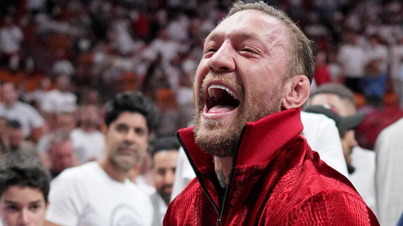 MMA fighter Conor McGregor attends game four of the 2023 NBA Finals between the Miami Heat and Denver Nuggets at Kaseya Center.