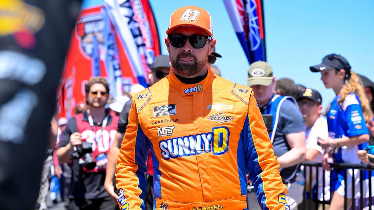 NASCAR Cup Series driver Ricky Stenhouse Jr. (47) is introduced before the start of the Wurth 400 race at Texas Motor Speedway.