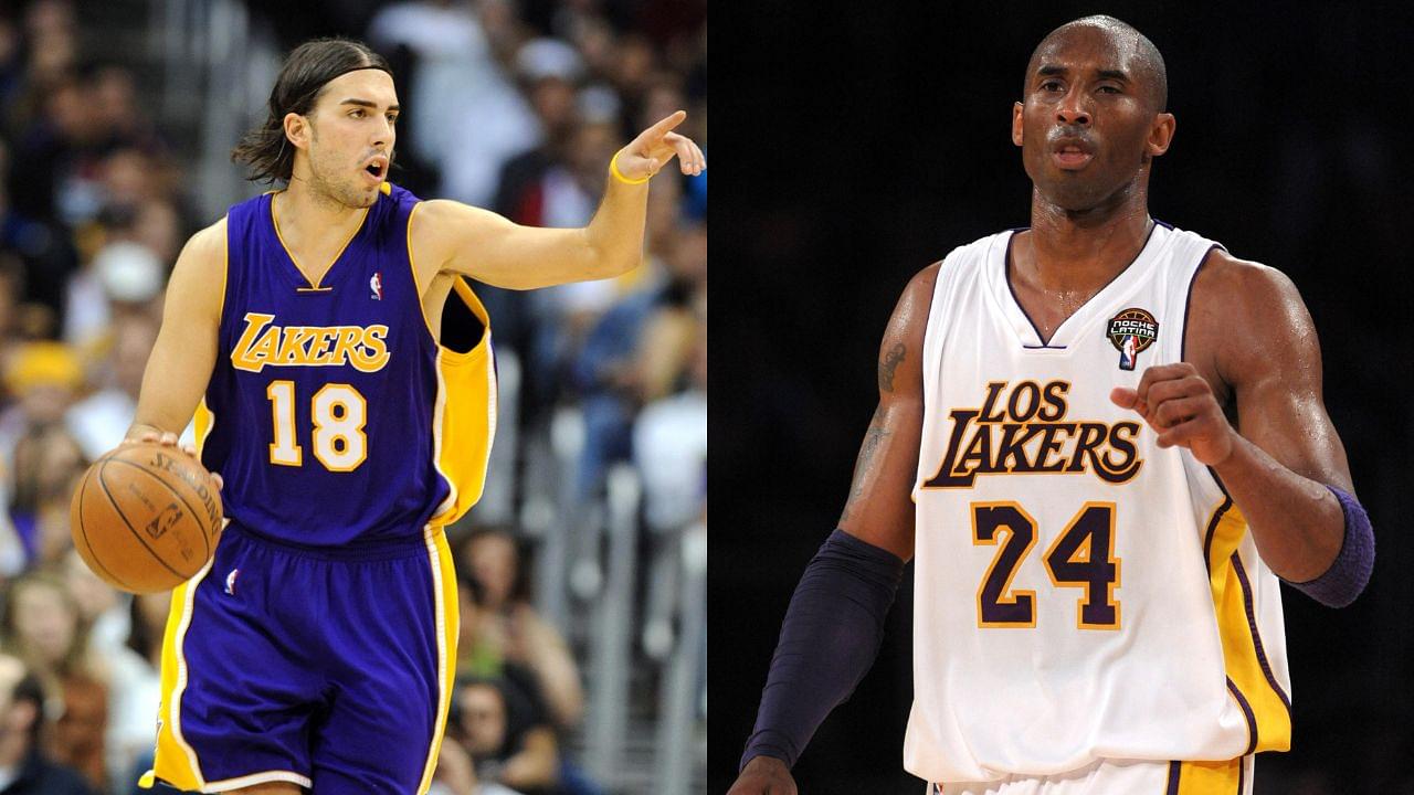Sasha Vujacic (L) and Kobe Bryant (R)