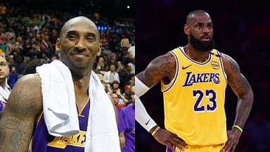 Kobe Bryant (L) and LeBron James (R)