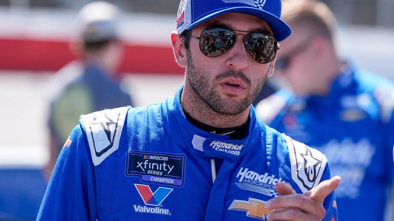 Hendrick Cars driver Chase Elliott on pit road during the Great Clips 200 at Darlington Raceway.