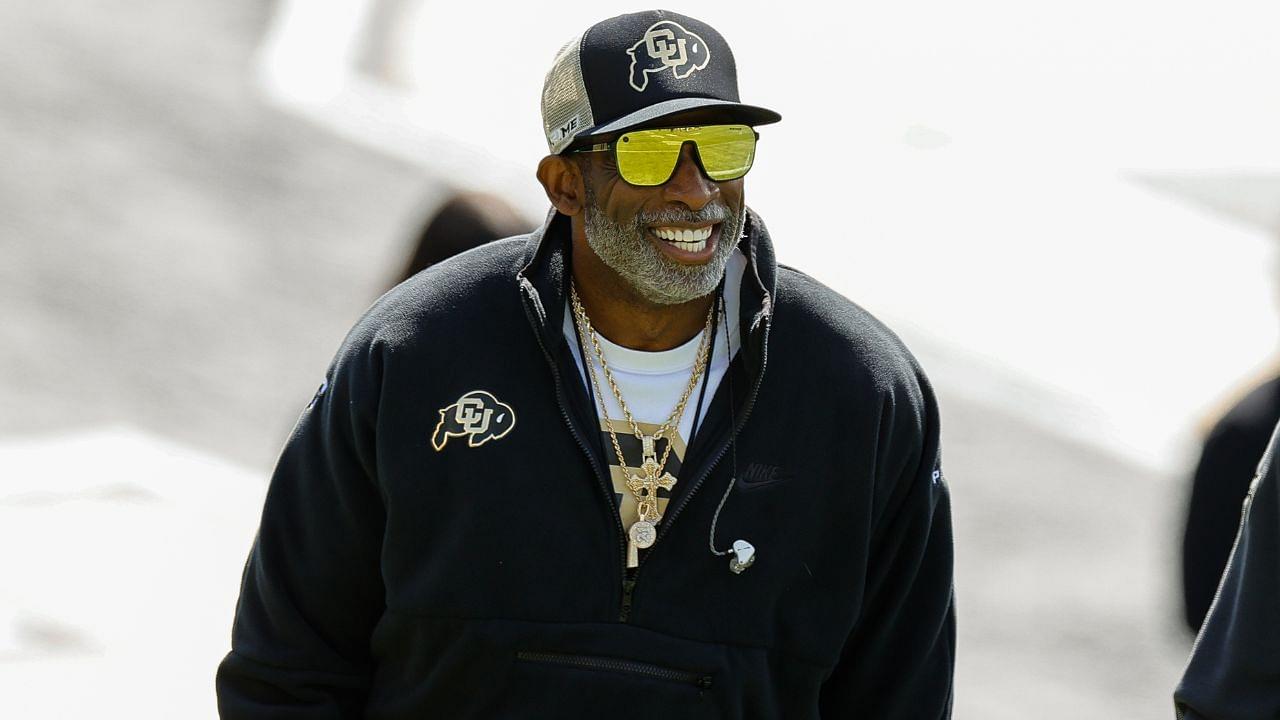 Colorado Buffaloes head coach Deion Sanders during the spring game at Folsom Field.