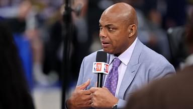 NBA TV analyst Charles Barkley talks on set before game three of the 2024 NBA Finals between the Boston Celtics and the Dallas Mavericks at American Airlines Center