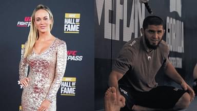 Laura Sanko (L), Islam Makhachev (R)
