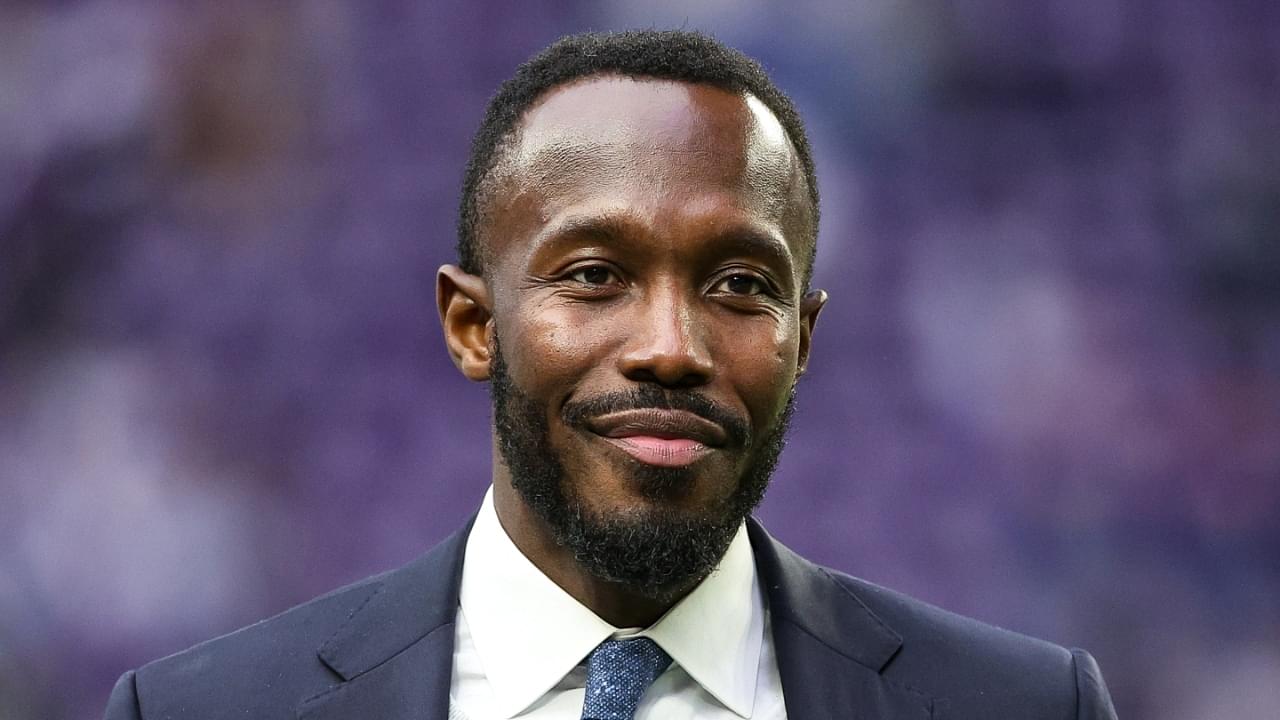 Minnesota Vikings general manager Kwesi Adofo-Mensah looks on before the game against the Atlanta Falcons at U.S. Bank Stadium.