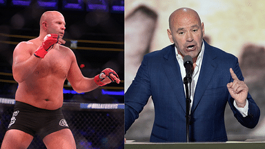Fedor Emelianenko (L) and Dana White (R)