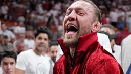 MMA fighter Conor McGregor attends game four of the 2023 NBA Finals between the Miami Heat and Denver Nuggets at Kaseya Center.
