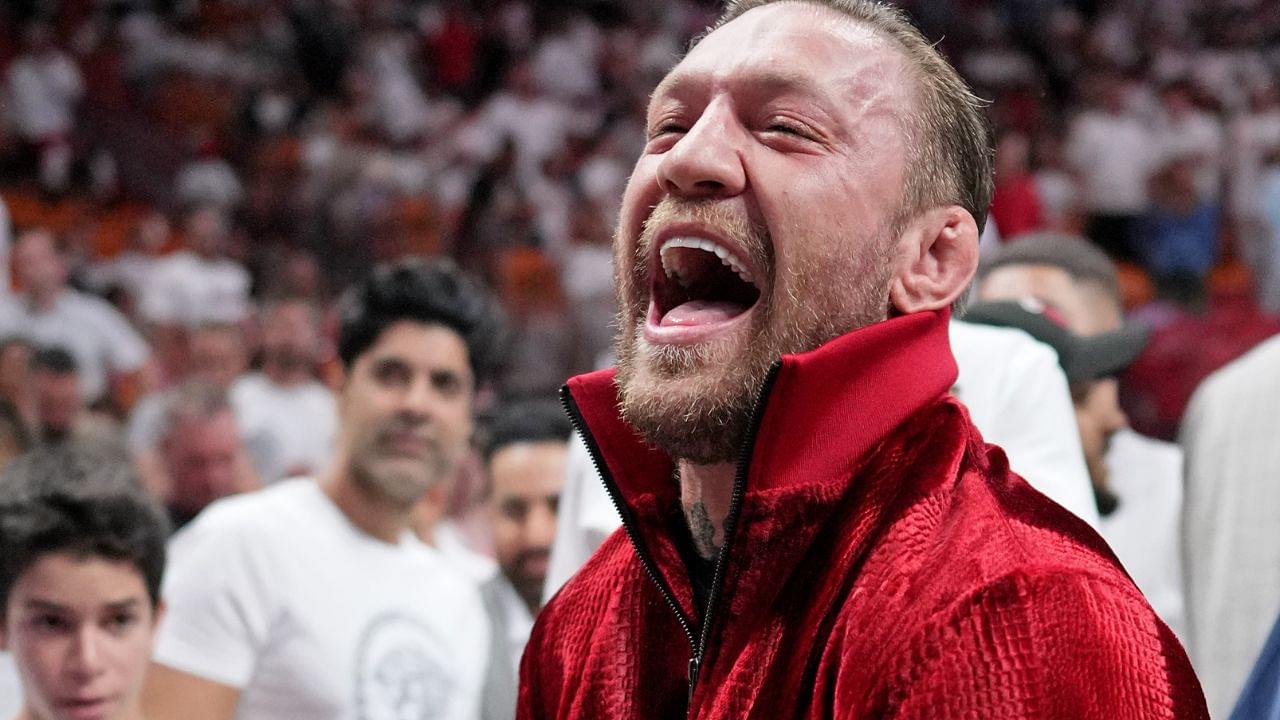 MMA fighter Conor McGregor attends game four of the 2023 NBA Finals between the Miami Heat and Denver Nuggets at Kaseya Center.