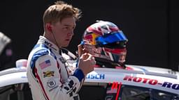 WeatherTech Chevrolet driver Connor Zilisch (88) puts in ear plugs ahead of the NASCAR Xfinity Series Focused Health 250 at Circuit of the Americas on Saturday, March 1, 2025 in Austin.