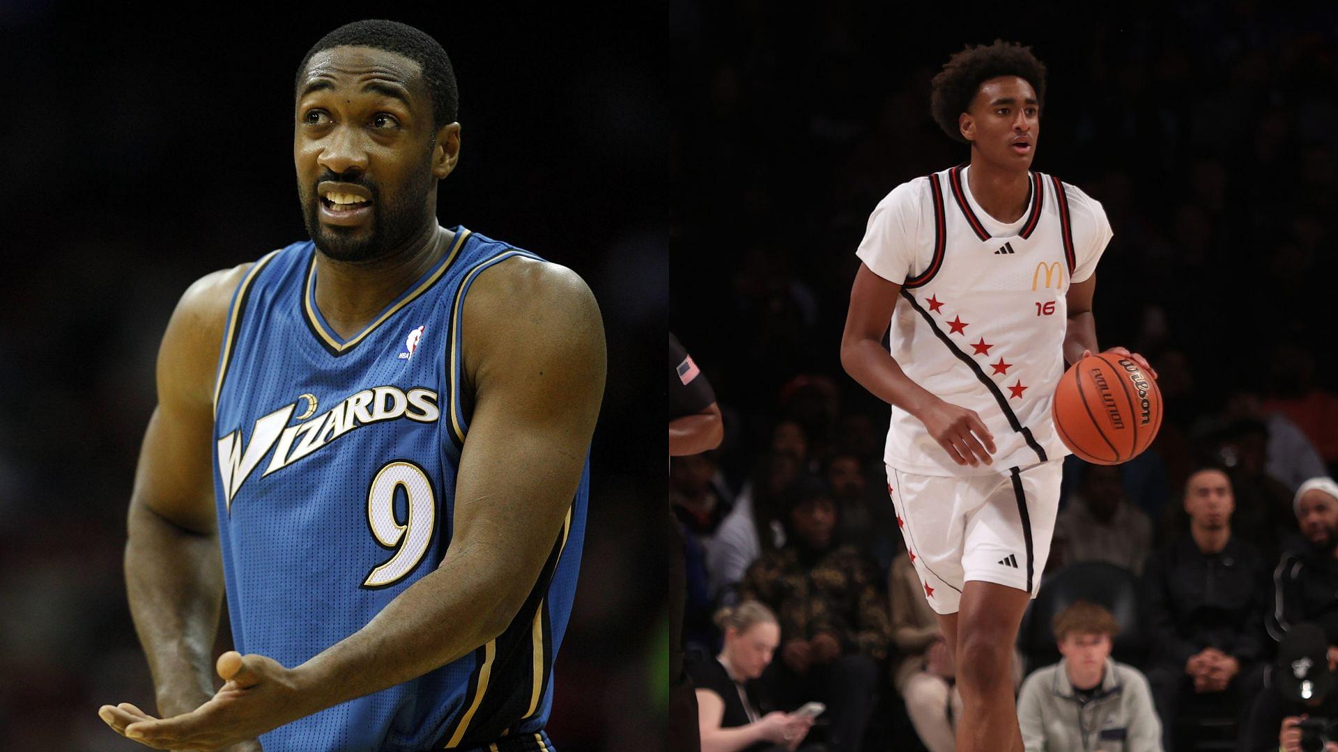 Gilbert Arenas (L) and Alijah Arenas (R)